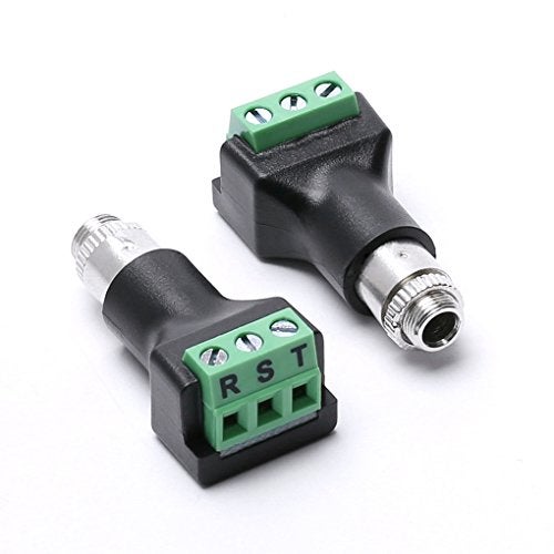 Arnorin 3.5mm Panel Mount Jack Female Terminal Block Stereo Connector 10 Pack - Image 2
