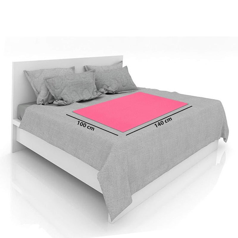Polka Tots POLKA TOTS Waterproof Reusable Baby Bed Protector Absorbent Mat Dry Sheet for New Born Infants Rose Pink 100 X 140 CM Large  - Image 5