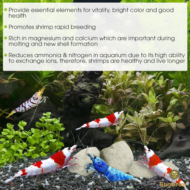 SunGrow Shrimp Rocks for Crayfish, Hermit Crab, Snails, and Shrimps - 2 Ounce - Image 3