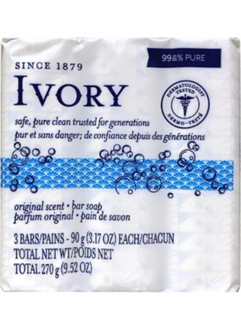 Procter & Gamble Ivory Original Bar Soap, 3.1 oz - 3 ea 