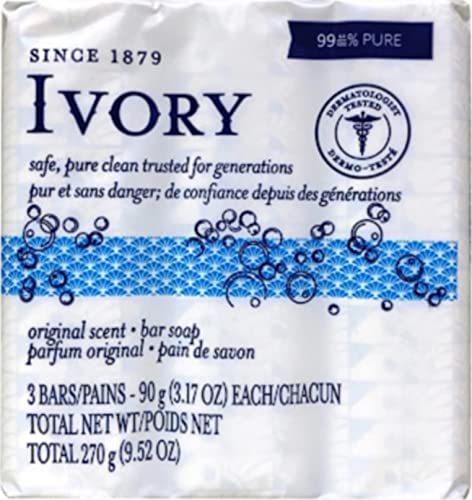 Procter & Gamble Ivory Original Bar Soap, 3.1 oz - 3 ea - Image 1