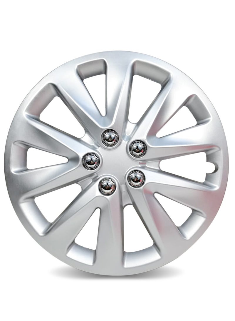 Universal Snap-On Retention Rings 14 Inch Hubcaps Set of 4PC Automotive Hub Caps  Wheel Cover Kit  (WJ-5087-A-14)