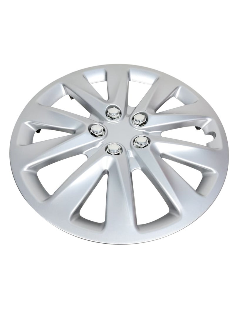 Universal Snap-On Retention Rings 14 Inch Hubcaps Set of 4PC Automotive Hub Caps  Wheel Cover Kit  (WJ-5087-A-14)