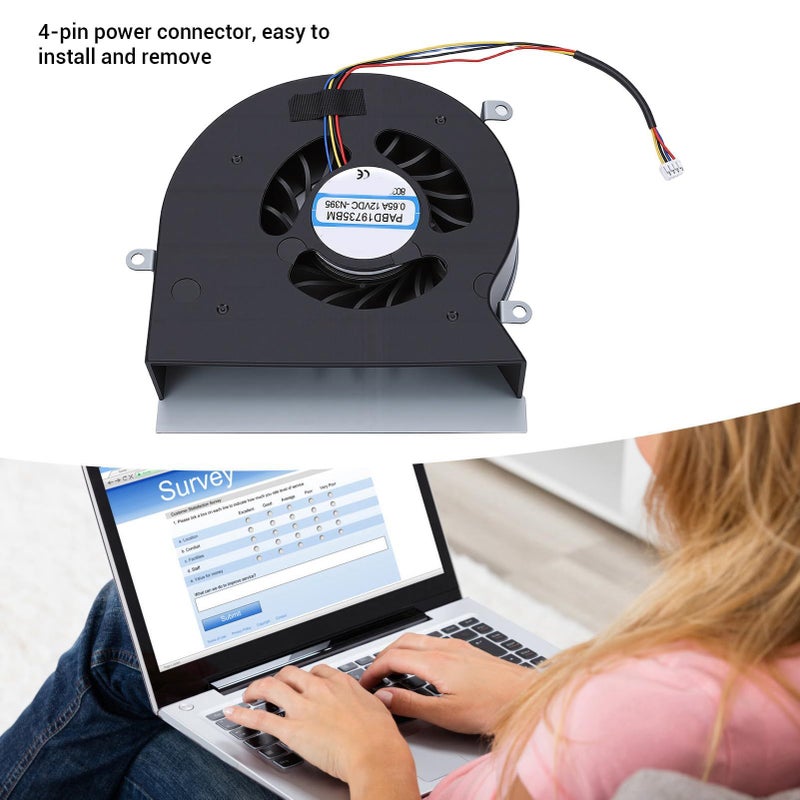 CPU Cooling Fan Replacement For 16L1 16L2 GT62 GT62VR 6RD 6LE And 7RE Laptops With Low Noise 4 Pin Connector - Image 5