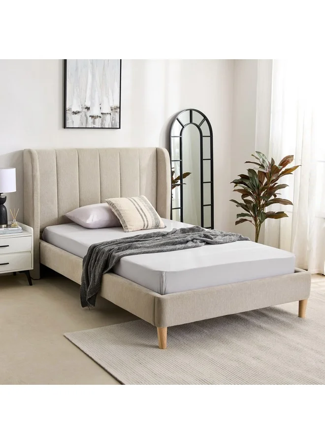 هوم بوكس شرشف سرير مزدوج بيورلي بيركال 120 × 200 × 40 سم