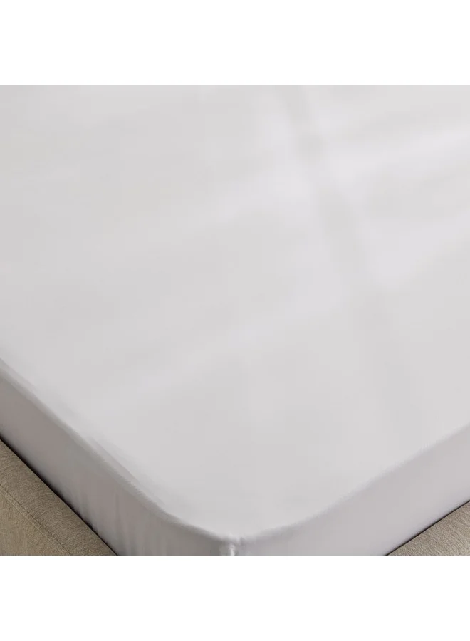 هوم بوكس شرشف سرير مزدوج بيورلي بيركال 120 × 200 × 40 سم