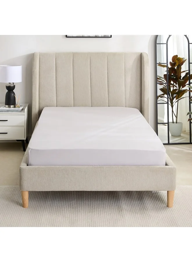 هوم بوكس شرشف سرير مزدوج بيورلي بيركال 120 × 200 × 40 سم