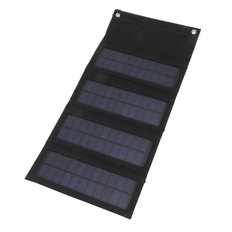 جينوكو 1PCS 40W شاحن لوح شمسي قابل للطي ضوء منخفض كفاءة تحويل عالية للتخييم والتجوال لوح شمسي محمول أسود