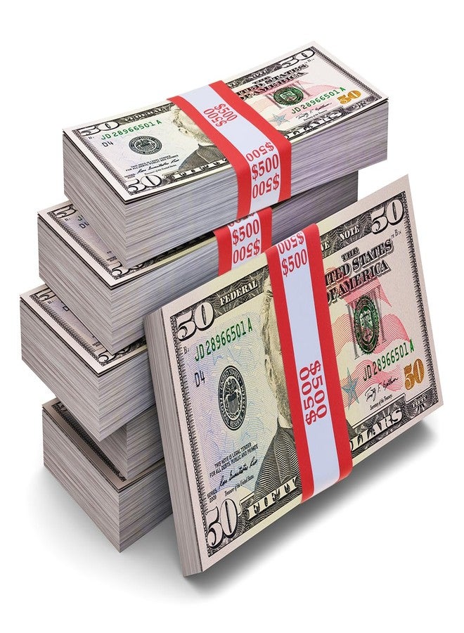ONLYKXY $500 Self Sealing Cash Currency Straps Money Paper Bands Bill Wrappers Tape for Bank Supermarket Currency Organize Cash Dollar Wraps Organizer,50pcs - Image 5