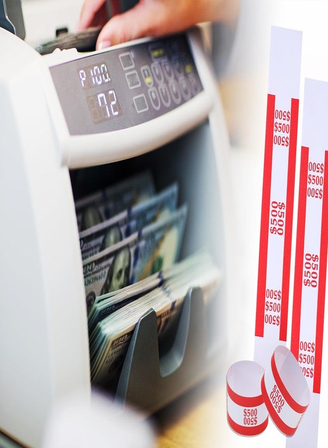 ONLYKXY $500 Self Sealing Cash Currency Straps Money Paper Bands Bill Wrappers Tape for Bank Supermarket Currency Organize Cash Dollar Wraps Organizer,50pcs - Image 4