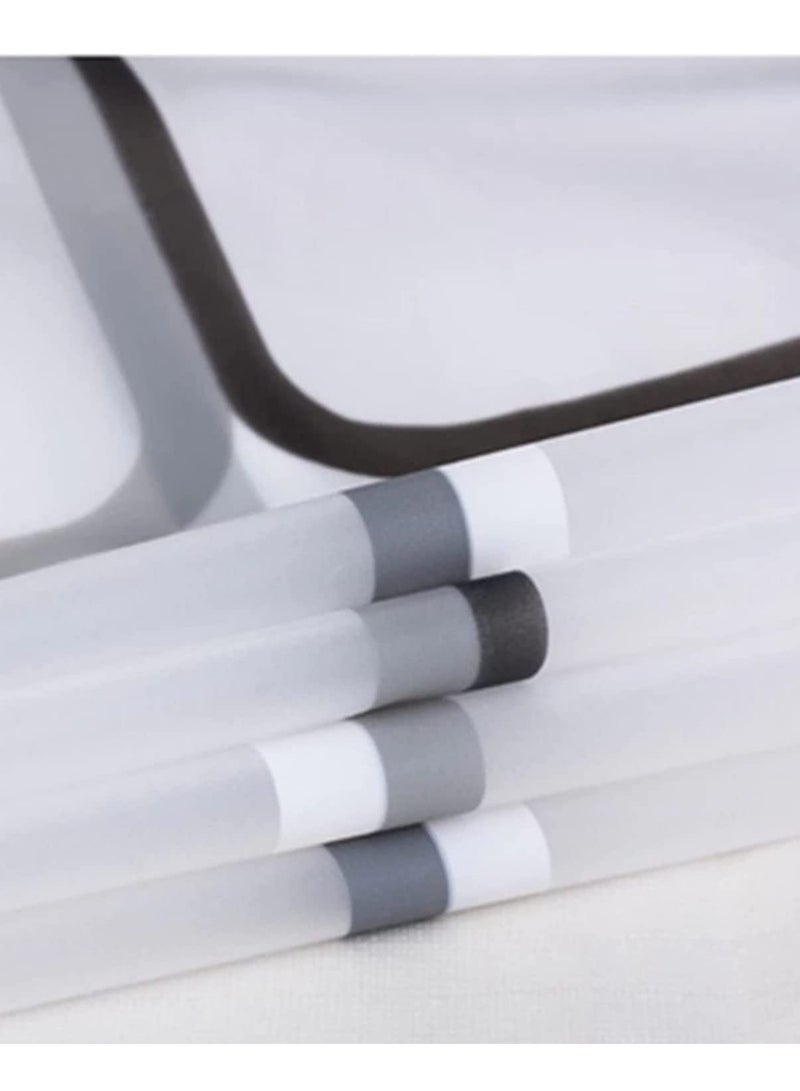 يوريفو ستارة دش شفافة ، تصميم مربع مطبوع ، صديقة للبيئة مقاومة للماء ، شديدة التحمل مع شبكة مضادة للعفن للحمام وحوض الاستحمام ، 180 × 200 سم - Image 5