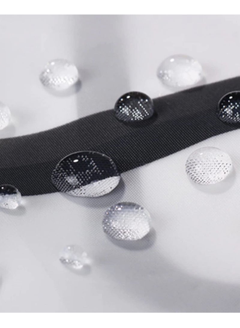 يوريفو ستارة دش شفافة ، تصميم مربع مطبوع ، صديقة للبيئة مقاومة للماء ، شديدة التحمل مع شبكة مضادة للعفن للحمام وحوض الاستحمام ، 180 × 200 سم - Image 4