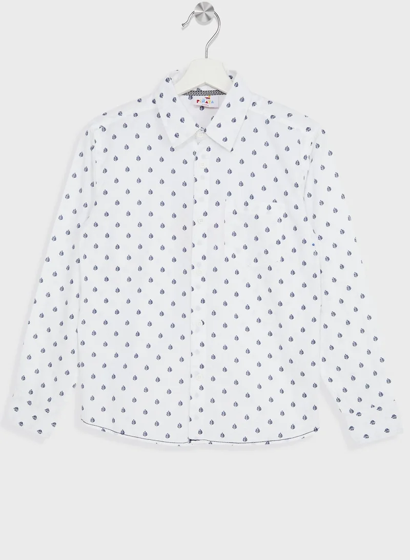 Pinata Boys All Over Printed Shirt With Pocket