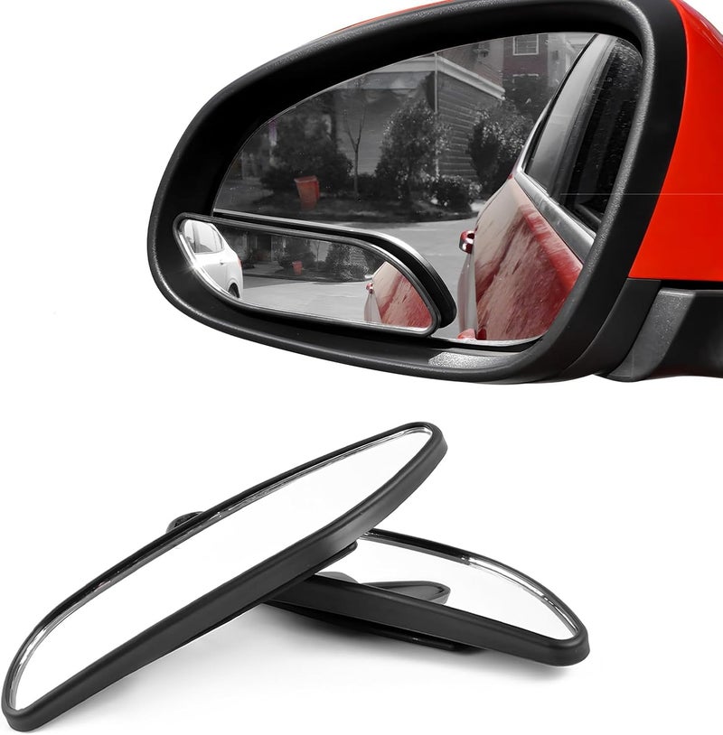 2 PCS Blind Spot Side Mirror for Cars, SUVs & Trucks - Adjustable Stick Convex HD Glass Wide Angle Rear View Mirror - Image 1