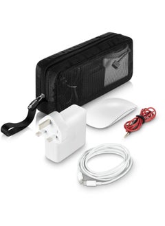 CM Travel Cable Organizer Case Bag Portable Computer Accessories Zipper Mesh Pouch Bag For Holding Laptop Mouse Power Bank Usb Adapter Charger Cellphone And Cosmetics  - Image 4