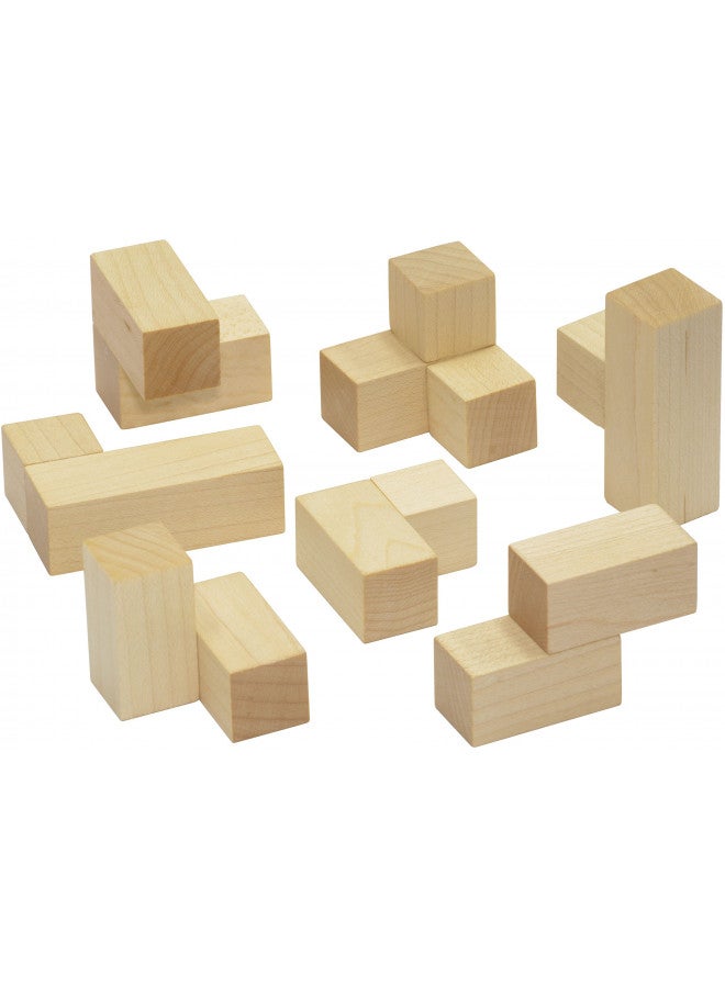 Maple Landmark Natural Soma Cube - Made in USA - Image 3