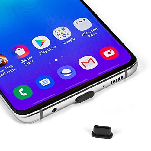 CaseBuy USB C Cover, 20 Pack Type C Anti Dust Plug Charging Port Covers for iPhone 17 16 15 Pro Max, Samsung Galaxy S24, S23, S22, S21, S20,A53, Note 20, Pixel, MacBook, Laptop, All USB C Devices - Black - Image 3