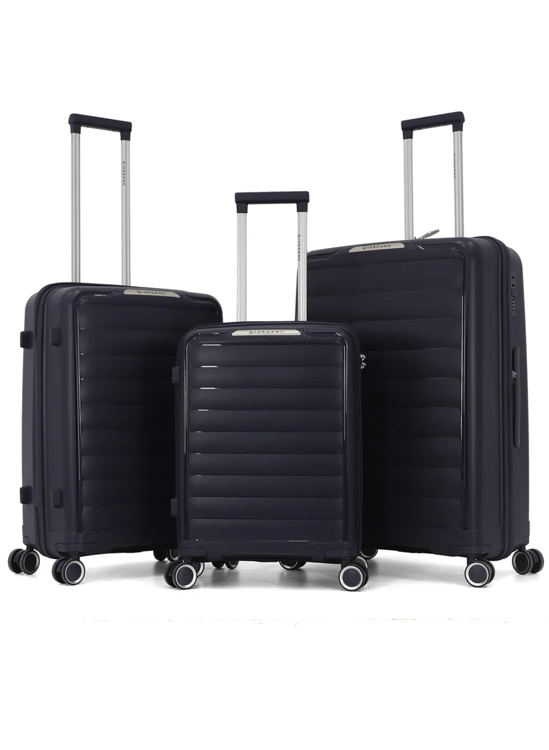 جيوردانو Giordano Lightweight 3-Piece Luggage Set (28/24/20 Inch) – PP Hard Shell Suitcases with TSA Lock, 360° Spinner
