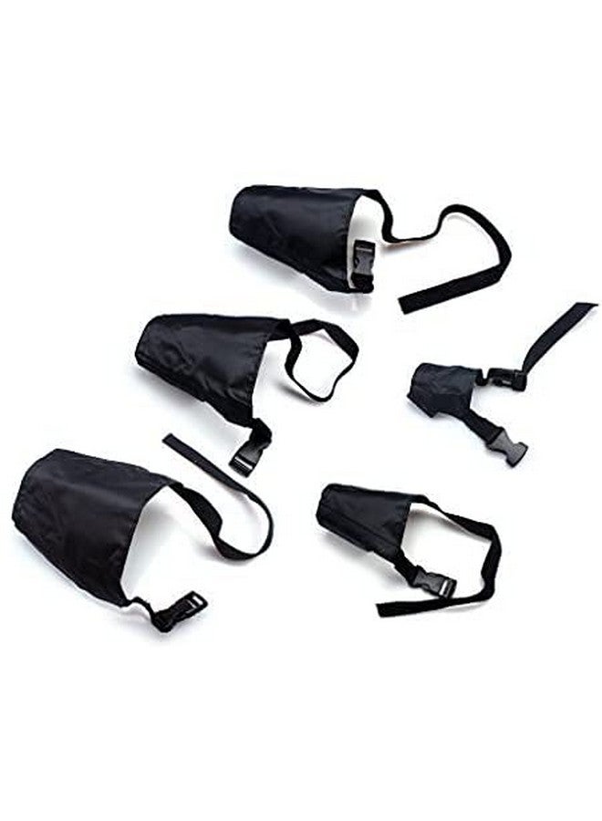 ewinever 5Pcs/Set Adjustable Breathable Safety Small Medium Large Extra Dog Muzzles for Anti-Biting Anti-Barking Anti-Chewing Safety Protection(Black) - Image 1