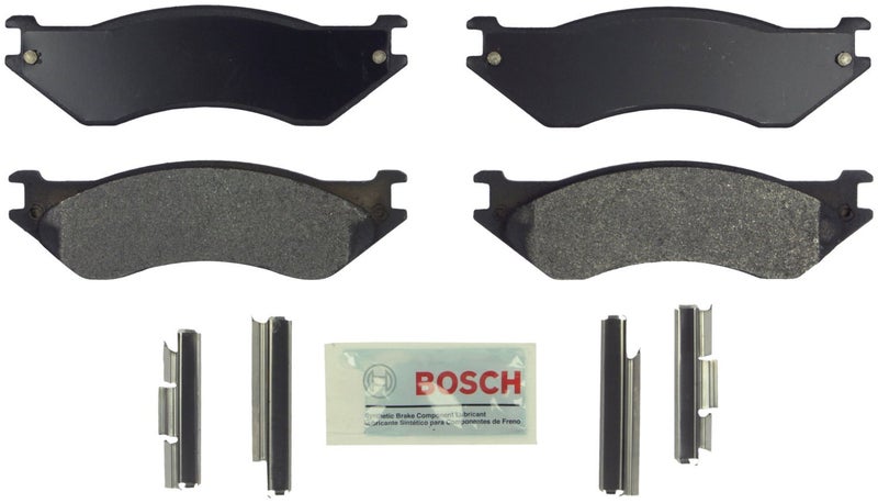 BOSCH BE758H Blue Semi-Metallic Disc Brake Pad Set With Hardware - Compatible With Select Dodge B1500, Ram 1500, Ram 1500 Van; FRONT - Image 1