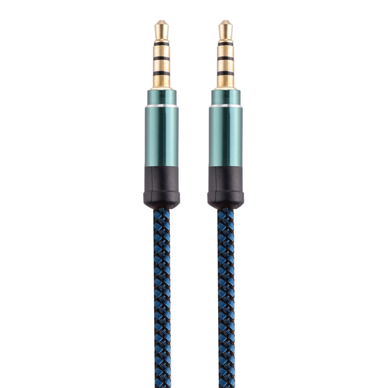 1.5 Meters 3 Meters 3.5Mm Hook And Loop Woven Audio Line Male-To-Male Nylon Aux Pair Line Car Audio - Image 1