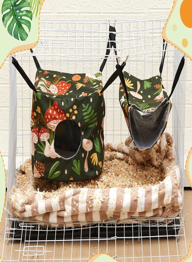 Yeyeplum 6 Pack Small Animal Hammock Set, Ferret, Guinea Pig, Rat Hanging Bed & Hideout Tunnel, Cozy Washable Cage Accessories for Hamster, Chinchilla, Sugar Glider - Image 2