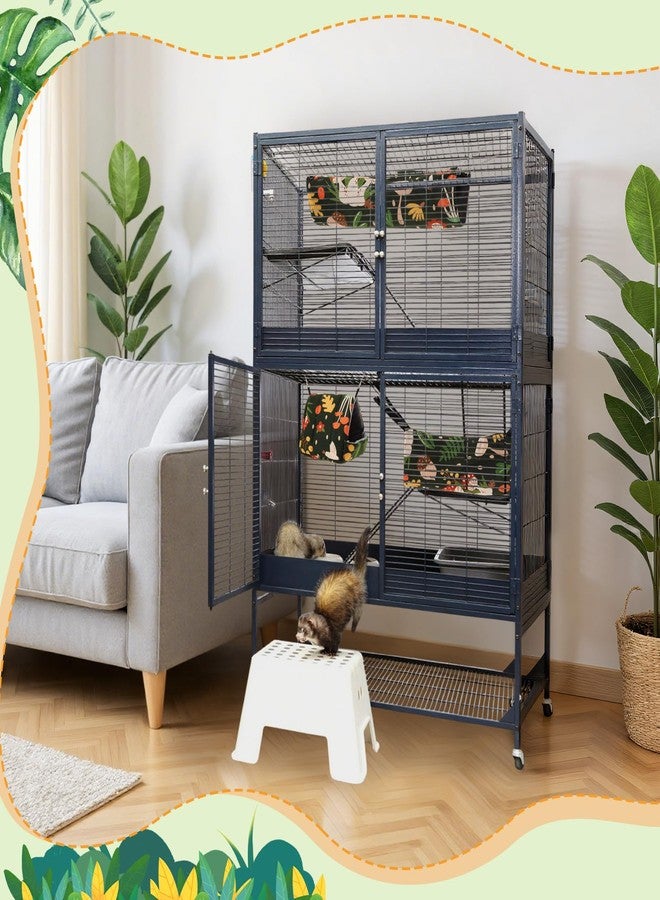 Yeyeplum 6 Pack Small Animal Hammock Set, Ferret, Guinea Pig, Rat Hanging Bed & Hideout Tunnel, Cozy Washable Cage Accessories for Hamster, Chinchilla, Sugar Glider - Image 5