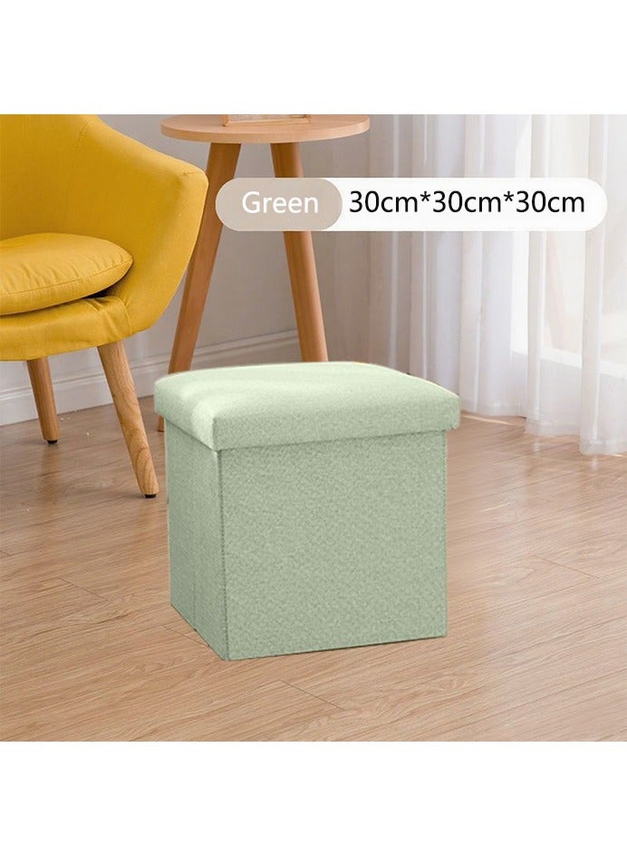 صحراء الواحة مقعد تخزين قابل للطي مع مقعد ناعم، مناسب للاستخدام على أرائك غرفة المعيشة، ويمكن استخدامه أيضًا في غرف النوم ومداخل الممرات (30*30*30 سم) - Image 1