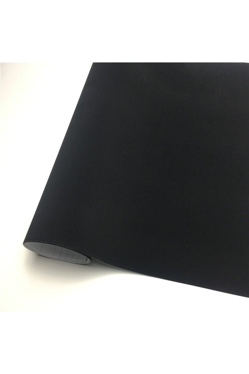 10X135 CM Black Suede Vinyl Wrap Velvet Vinyl Wrap Film Car Wrapping Sticker Bubble Free For Vehicle