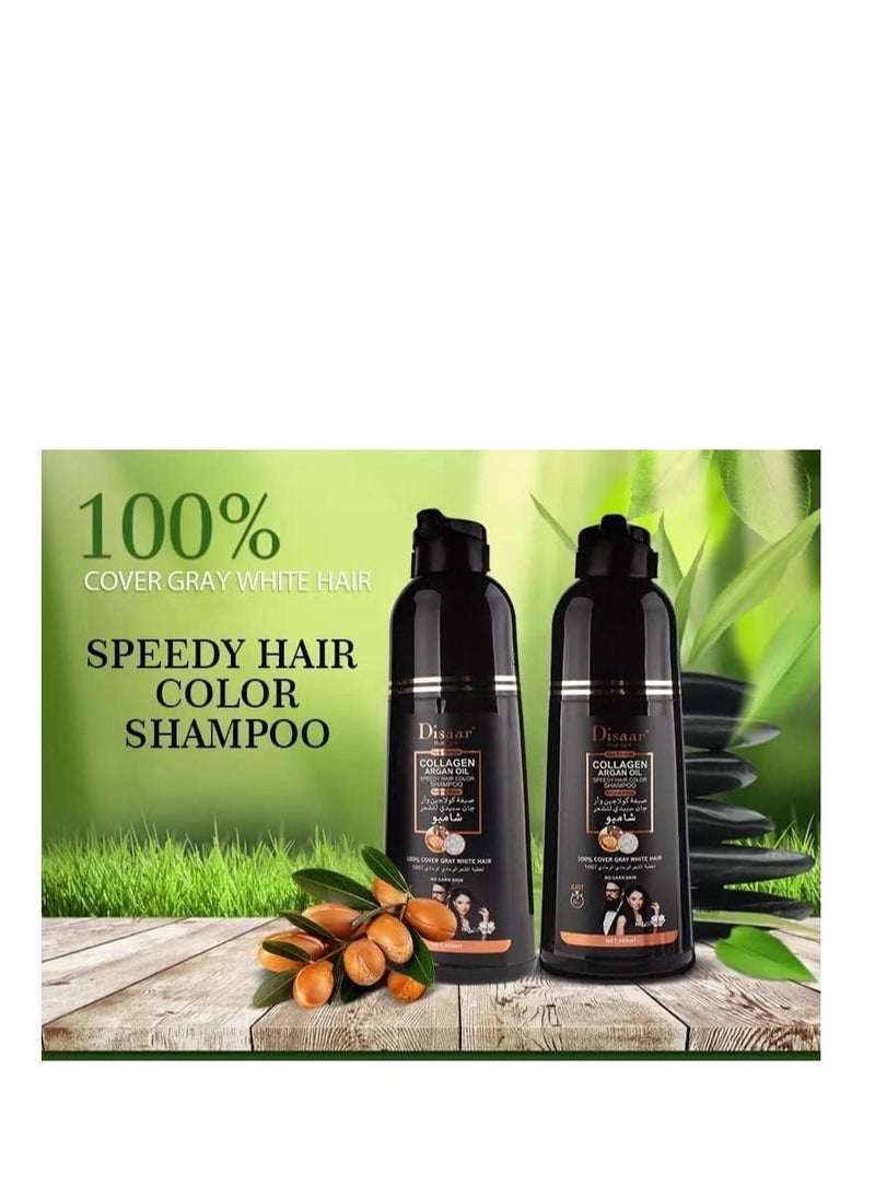 Disaar - Ginseng And Snake Oil Shampoo For Natural Black Hair Dye 400 ml - Image 1