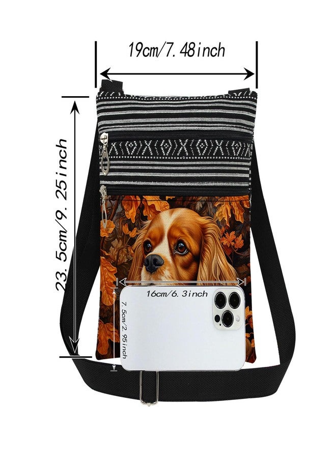 XiaoGalaee Cute Cavalier King Charles Spaniel Crossbody Bag Zipper Closure Message Bag Dog Design Gift for Dog Lovers Women Sisters Birthday Shopping Lightweight Purse - Image 2
