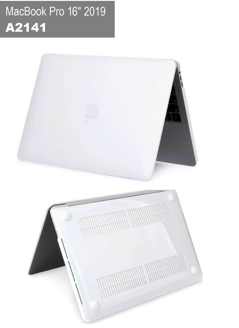 CATANES MacBook Pro 16-inch Model A2141 (2019) Protective Case Hard Shell Laptop Cover Front and Back Sleeve Case White  - Image 1
