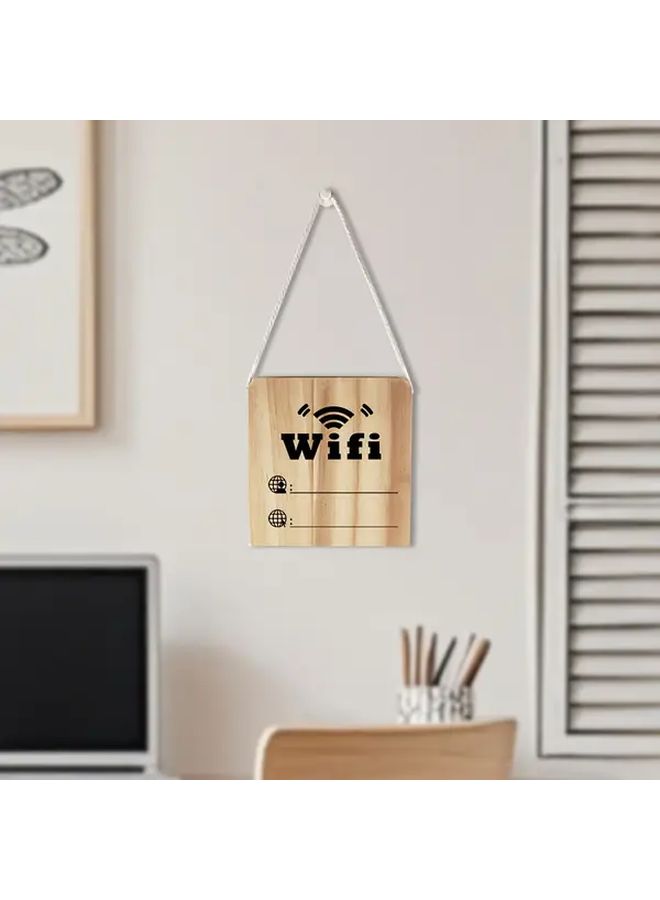 علامة WiFi الخشبية الحديثة معلقة على الحائط، لوحة عرض الشبكة نموذج GP 02 ديكور المنزل - Image 5