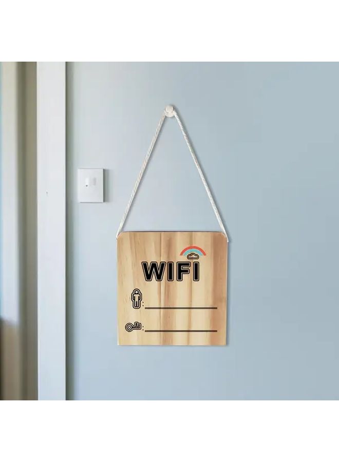 علامة WiFi الخشبية الحديثة معلقة على الحائط، لوحة عرض الشبكة نموذج GP 02 ديكور المنزل - Image 4