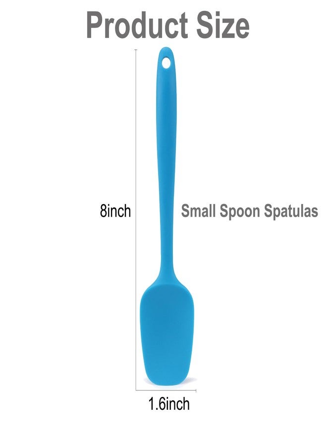 Veagins Silicone Spatula Set of 4, Small 8 inch Non-stick Rubber Spoon Spatulas, One Piece Design Flexible Silicone Spoon for Baking Cooking Mixing, Dishwasher Safe - Image 2