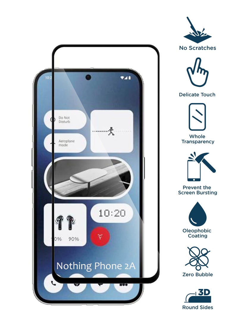 واق زجاجي لجهاز ناثينج فون 2a - أسود - Image 2