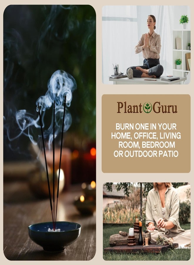بلانت جورو أعواد بخور جوز الهند الأسود الغريبة 11 بوصة - عبوة واحدة من 85 إلى 100 عود - رائحة طبيعية تدوم طويلاً وتحترق لمدة 45 إلى 60 دقيقة. - Image 5
