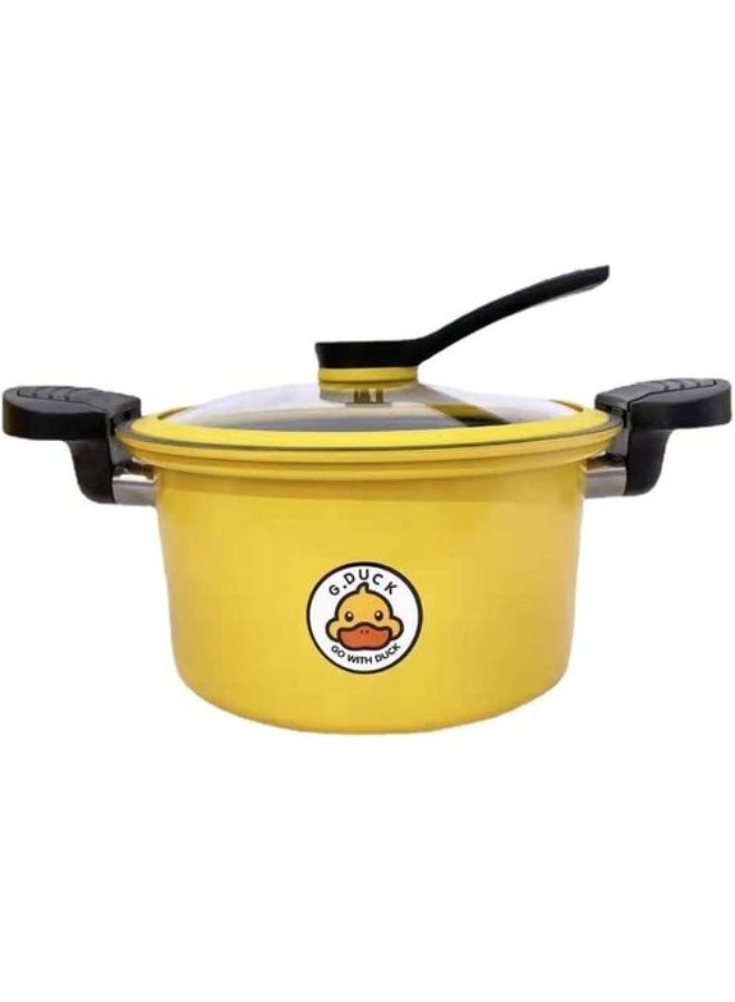 3.5L Yellow Duck Cooking Pot – Micro-Pressure Performance and Aesthetic Design. - Image 2