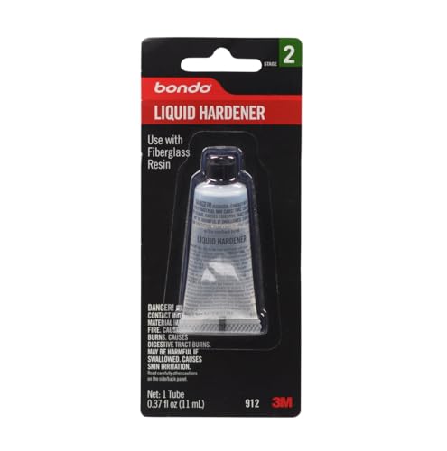 Bondo 3M Bondo Liquid Hardener 1 Tube 037 fl oz Use with Fiberglass Resin for Auto and Home Repairs Including Tubs Showers Sinks Pools Hot Tubs and Boats Waterproof Repair 00912 - Image 1