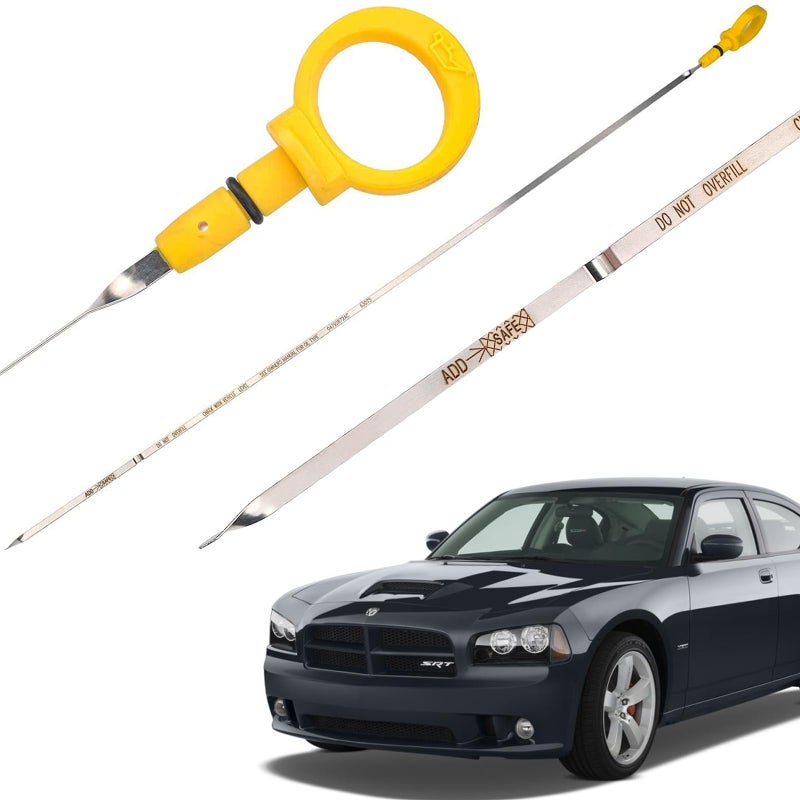 EVniko Engine Oil Level Dipstick Indicator Compatible for 20052008 Chrysler 300 Dodge Charger Magnum with 57L Hemi Replace Rear Wheel Drive RWD Oil Trans Level Dipstick 917324 4792872AC