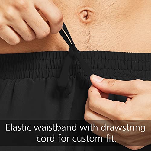 Baleaf شورتات رياضية للركض للرجال بطول 5" مع جيب بسحاب للتمارين الرياضية في الصالة الرياضية خفيف الوزن سريع الجفاف باللون الأسود مقاس L - Image 5