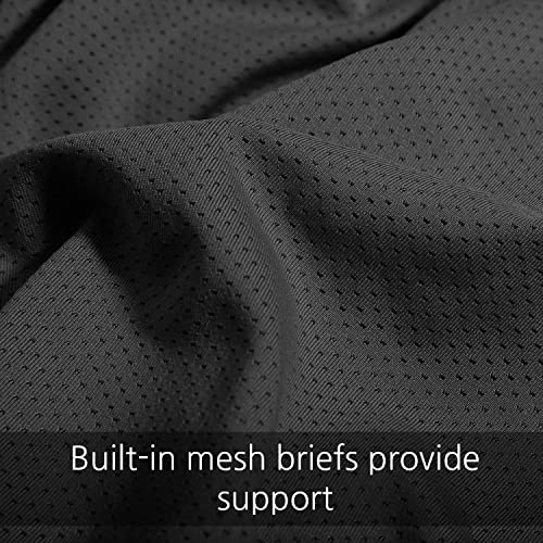 Baleaf شورتات رياضية للركض للرجال بطول 5" مع جيب بسحاب للتمارين الرياضية في الصالة الرياضية خفيف الوزن سريع الجفاف باللون الأسود مقاس L - Image 3