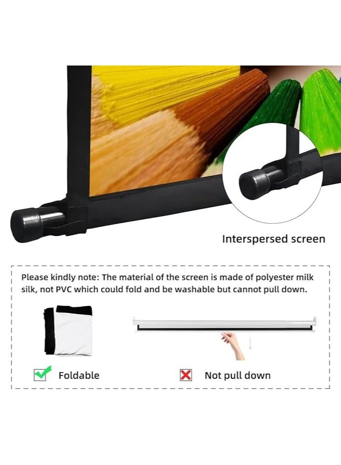 Projector Screen with Stand 120 inch Indoor Outdoor Projection Screen, Portable 16:9 4K HD Movie Screen with Carry Bag Wrinkle-Free Design for Home Theater Backyard Cinema（266*148CM）  - Image 3