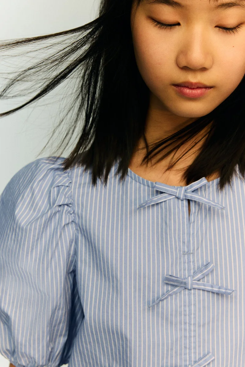 H&M Puff-sleeved cotton dress