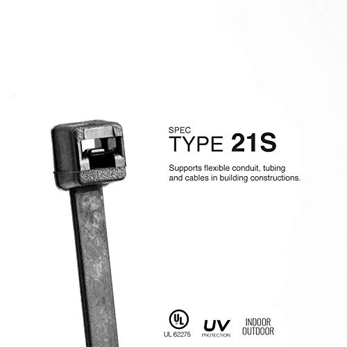 TR Industrial Contractor Series UV Cable Ties (100-Piece), 11.1", Type 21S, Made in USA - Image 3