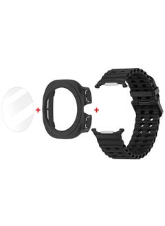 CATANES (for Samsung Galaxy Watch 7 Ultra) 3 Packs Silicone Band, Case and Screen Protector, Soft Ocean Silicone Sport Strap Replacement Accessory  - Image 3