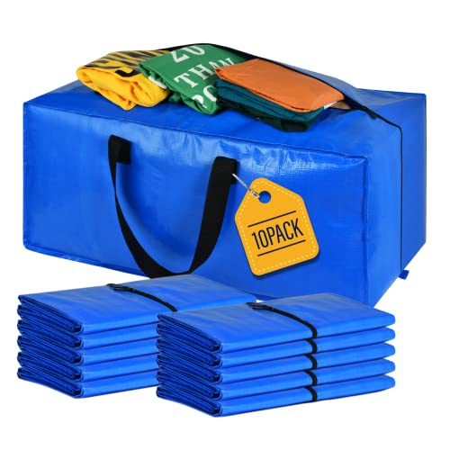 HAPPY CHEERS Moving Bags Large Storage Bags Alternative to Moving Boxes Moving Supplies for Packing 10 Packs 