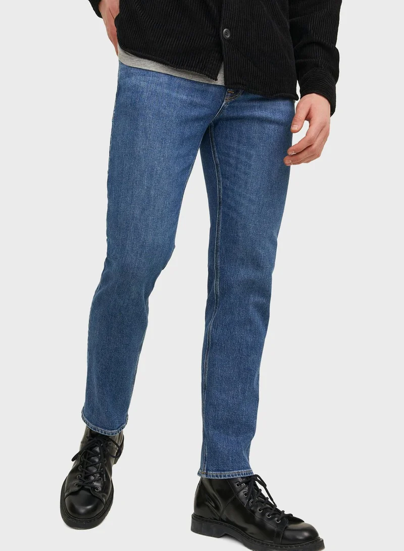 JACK & JONES Light Wash Straight Fit Jeans