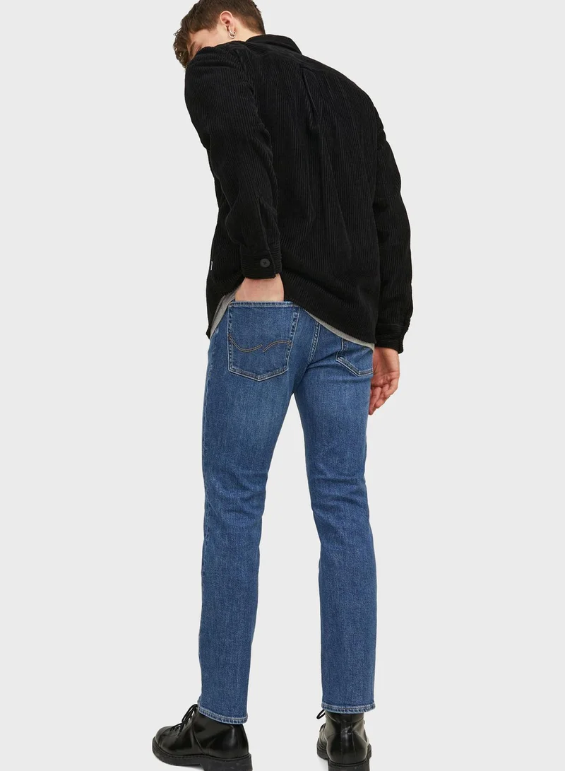 JACK & JONES Light Wash Straight Fit Jeans