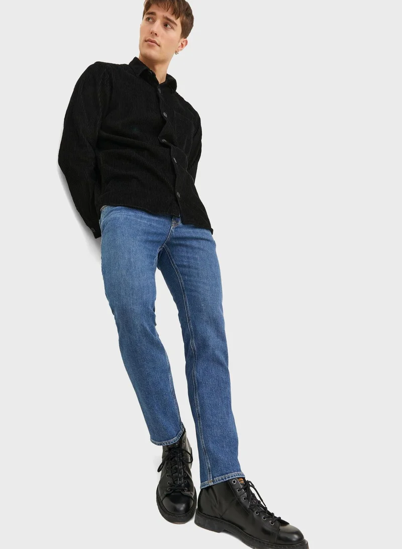 JACK & JONES Light Wash Straight Fit Jeans